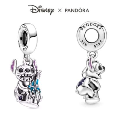 NWOT Pandora X Disney Stitch & Fantasyland Castle Dangle Charm - 799437C01