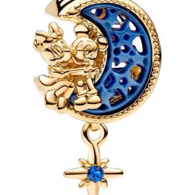 Pandora Disney Mickey Mouse & Minnie Mouse Crescent Moon Charm
