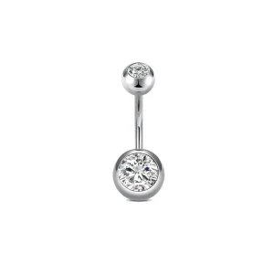 Stainless Steel Butterfly Belly Button Ring - Zircon Belly Button Ring, Stylish Piercing Jewelry